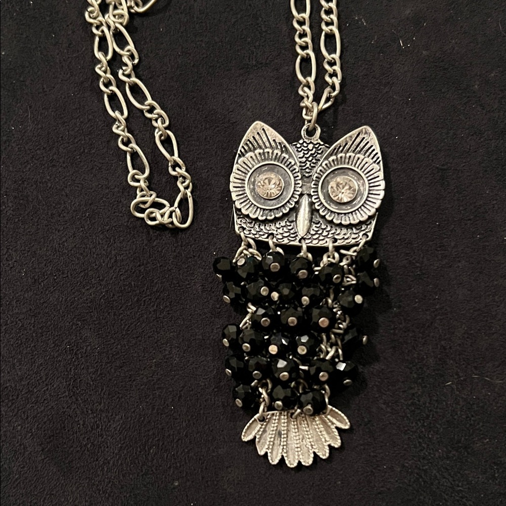 MCM Vintage Owl Necklace pendant 20”